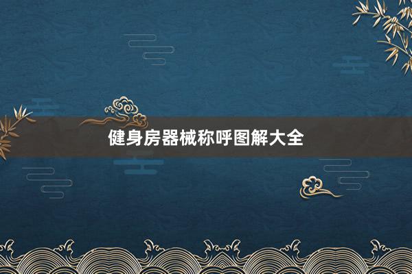 健身房器械称呼图解大全